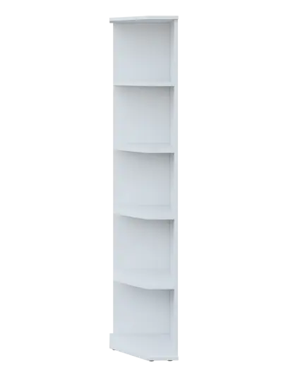 LZ 5 - 3 kancelářská skříň, rohová, levá, 1822x360x400, bílá